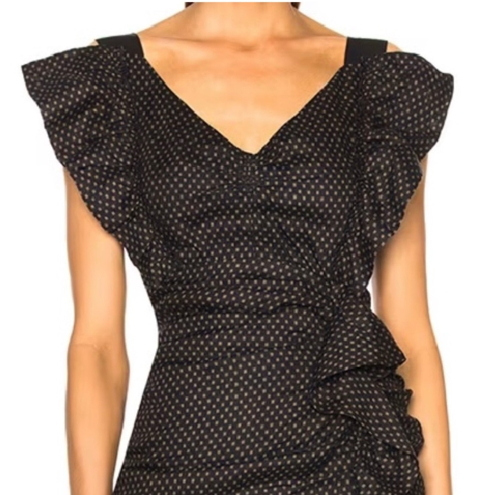 NWOT Isabel Marant Topaz Chic Linen Ruffle Dress - Picture 5 of 5